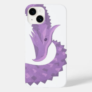 Lavendel lila Herzdrache auf Weiß Case-Mate iPhone 14 Hülle