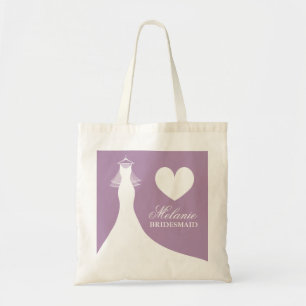 Lavendel lila Hochzeitstaschen für Brautmädchen Tragetasche