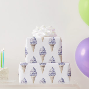 Lavendel Lila Ice Creme Cones Birthday Geschenkpapier