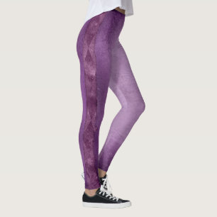 Lavendel Lila Marmormuster Leggings Frauen