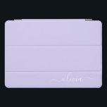 Lavendel Lila Modern Script Girly Monogram Name iPad Pro Cover<br><div class="desc">Lavender Lila einfache Script Monogram Name Laptop Case. Das macht den perfekten 16 Geburtstag,  Hochzeit,  Brautparty,  Jubiläum,  Babydusche oder Junggeselinnen-Abschied Geschenk für jemanden,  der Lieben glamourösen Luxus und schicke Stile.</div>