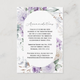 Lavendel Lila Peonies Floral Umschließung Begleitkarte