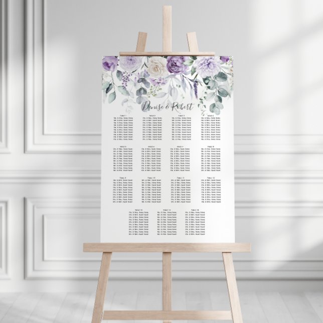 Lavendel Lila Peonies Weiße Rosen Seekarte Poster (Von Creator hochgeladen)