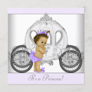 Lavendel-Lila-Prinzessin-Baby-Party Einladung