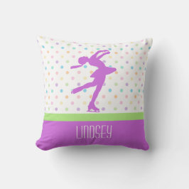 Lavendel-lila Skater helle Pastellc$polka-punkte Kissen