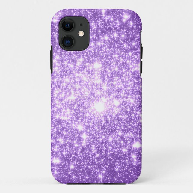 Lavendel Lila Stars Case-Mate iPhone Hülle (Rückseite)