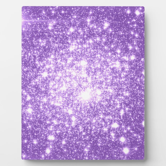 Lavendel Lila Stars Fotoplatte (Vorderseite)