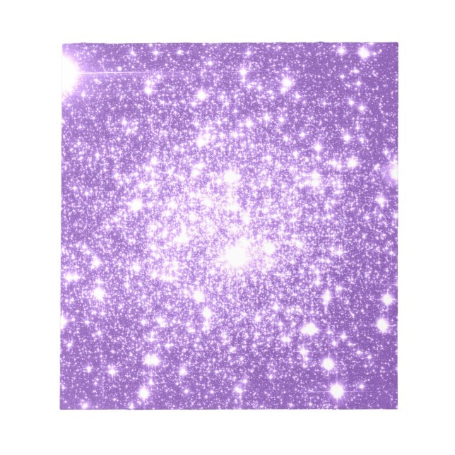 Lavendel Lila Stars Notizblock (Vorderseite)
