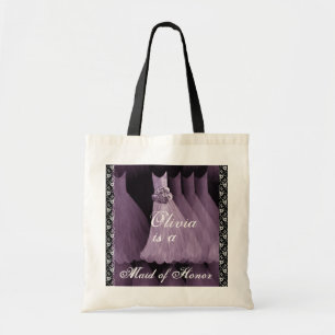 LAVENDEL LILA Trauzeugin-BaumwollTaschen-Tasche Tragetasche