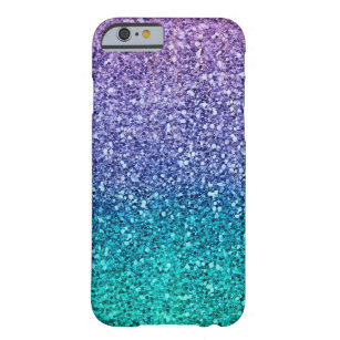 Lavendel-lila u. aquamarines Aqua-Grün-funkelnd Barely There iPhone 6 Hülle