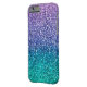 Lavendel-lila u. aquamarines Aqua-Grün-funkelnd Case-Mate iPhone Hülle (Rückseite Links)