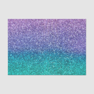Lavendel-lila u. aquamarines Aqua-Grün-funkelnd Seidenpapier