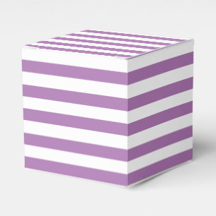 Lavendel Lila und weiß gestreift Geschenkschachtel