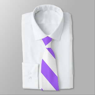 Lavendel Lila und Weiß Streifen Necktie Krawatte