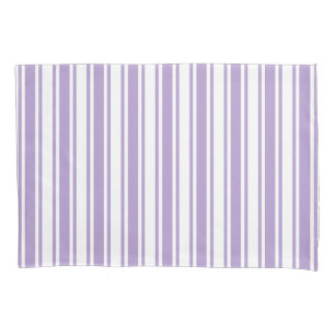 Lavendel lila und weiße Süßigkeiten Streifen Kissenbezug