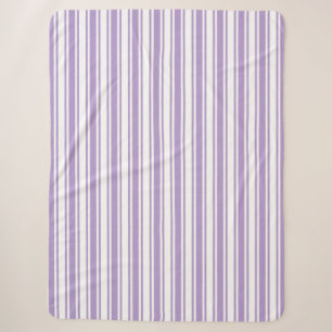 Lavendel lila und weiße Süßigkeiten Streifen Sherpadecke