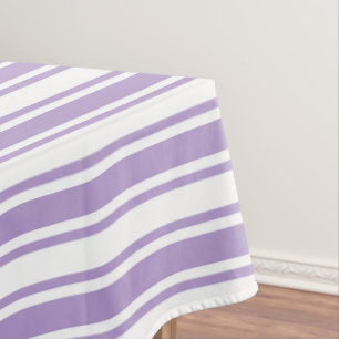 Lavendel lila und weiße Süßigkeiten Streifen Tischdecke
