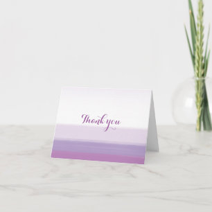 Lavendel Lila Watercolor Modern Danke-Card Dankeskarte