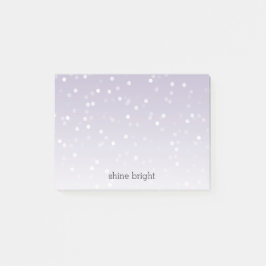 Lavendel Lila White Bokeh Confetti Post-it Klebezettel