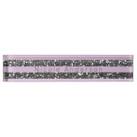 Lavendel Lilac Lila Silver Glitzer Streifen