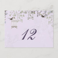 Lavendel Lilac Vintage Vogelkäfigvögel Hochzeit