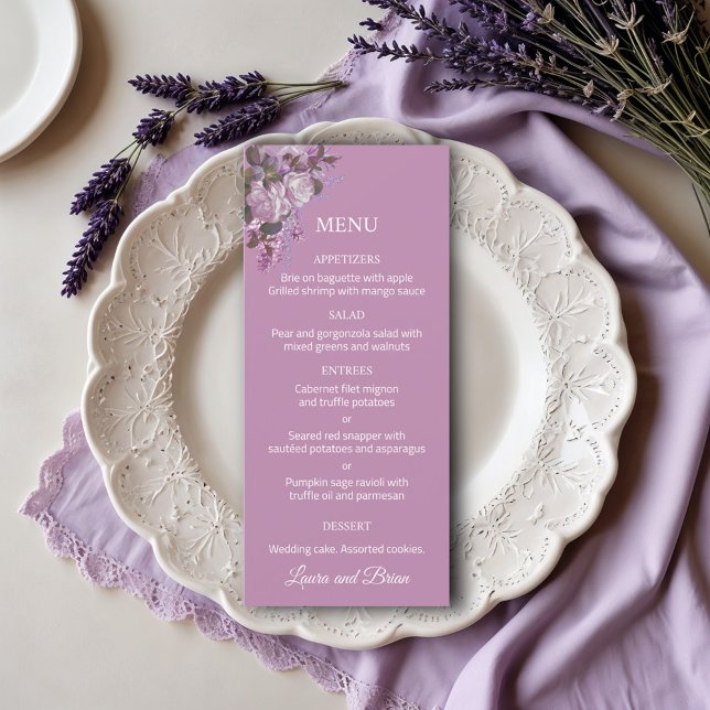 Lavendel, Lilacs, Rose, Hochzeitsmenü (Von Creator hochgeladen)