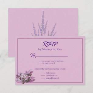 Lavendel, Lilacs, Rose, RSVP-Hochzeitkarte Einladung