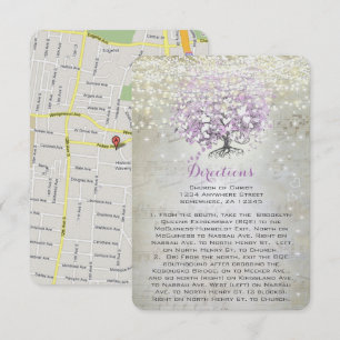 Lavendel-Märchen-Lichter Sterne Hochzeitseinschlus Einladung