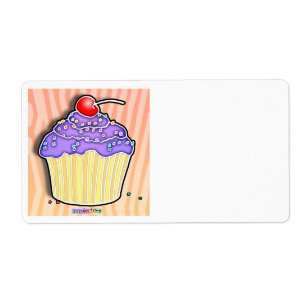 Lavendel Mattiertes CUPCAKE AVERY ETIKETT
