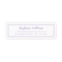 Lavendel-minimalistische Hochzeits-RSVP-Rücksendea