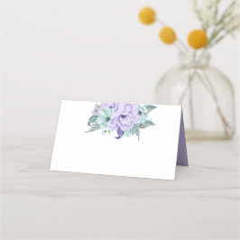 Lavendel Mint Lila Wasserfarbenpeonys Platzkarte