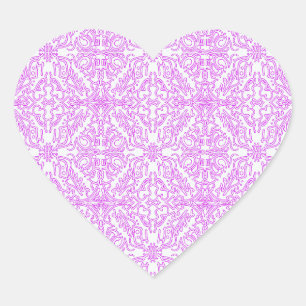 Lavendel-Minz-Mandala-Aufkleber Herz-Aufkleber