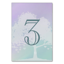 Lavendel-Minze-Tischnummer (Eichenbaum) Tischnummer