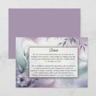 Lavendel-Mist und Wasserfarbenflüster Begleitkarte