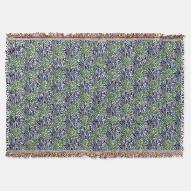 Lavendel mit Aquarellfarben bemalt Decke (Vorderseite)