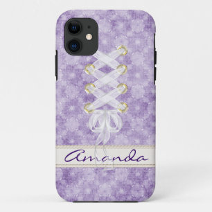 Lavendel mit Blumen mit Band iPhone 11 Hülle