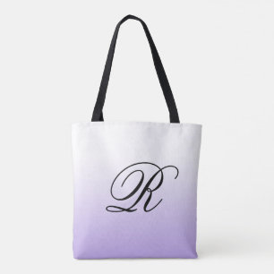 Lavendel mit Monogramm Lila Ombre über jede Farbe Tasche