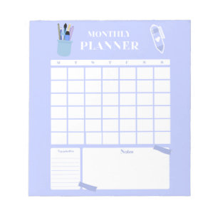 Lavendel-Monatsplaner-Layout-Kunst Notizblock