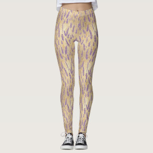Lavendel-Muster Leggings