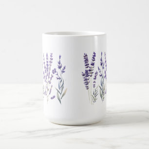 Lavendel-Muster-Säulkerze Kaffeetasse