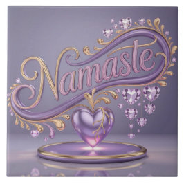 Lavendel Namaste Gold Keramik Tile Fliese