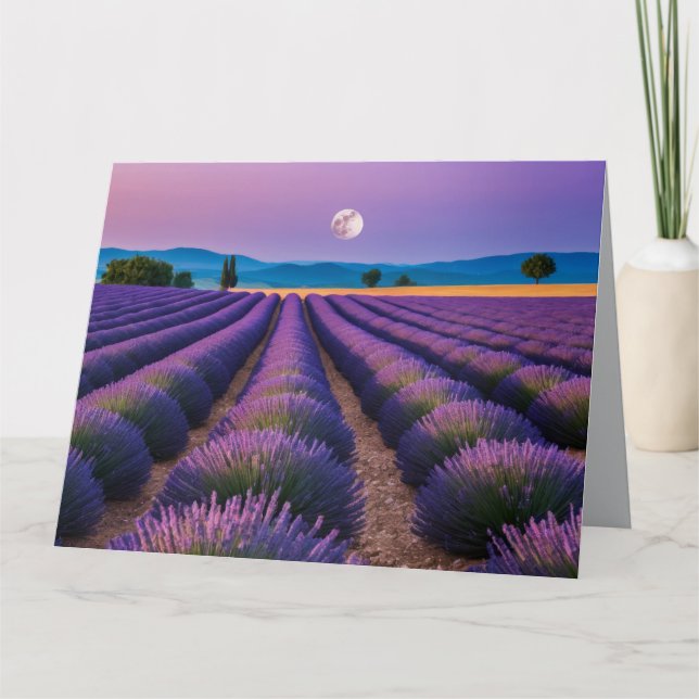 Lavendel Natur Außenwelt Landschaft Ruhe Friedlich Karte (Vorderseite)