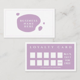 Lavendel Niedlich Minimalistisch Salon Coffee Shop Treuekarte