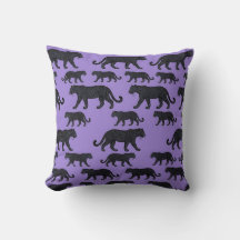 Lavendel-Panther-Wurfkissen Boho-Homedekoration