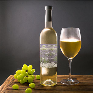 Lavendel Personalisiert Weinetikett