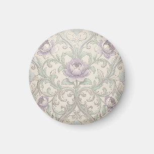 Lavendel-Pfingstrose Silber-Rocken-Ornamentales Bl Magnet