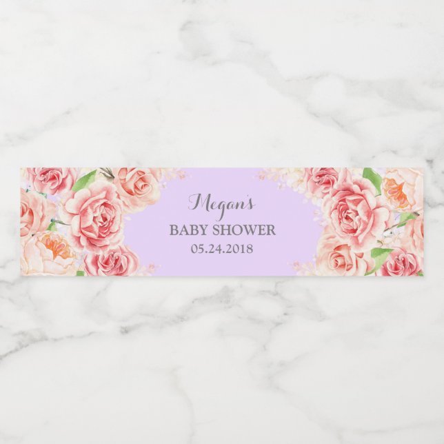 Lavendel Pink Blume Kinderdusche (Einzelnes Label)