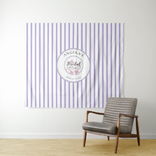Lavendel Pink Lilac Stripes Brautparty Wandteppich