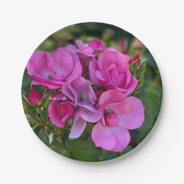 Lavendel Pink Rose Pappteller