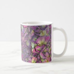 Lavendel Pink Rose Petals Wasserfarbe Kaffeetasse